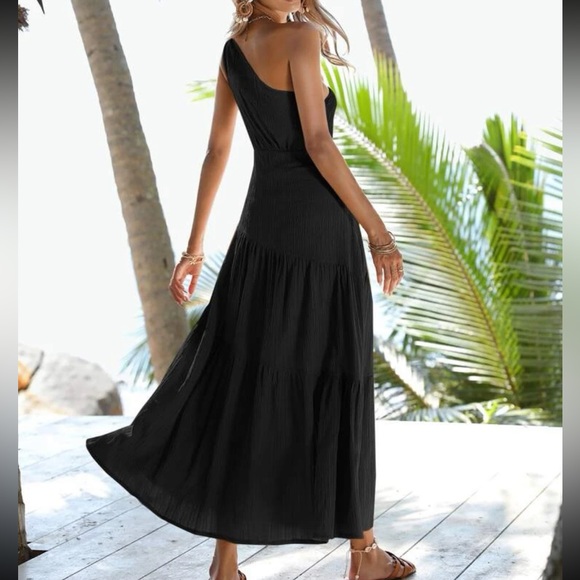 Boho one shoulder ruffle hem maxi dress - Picture 12 of 15